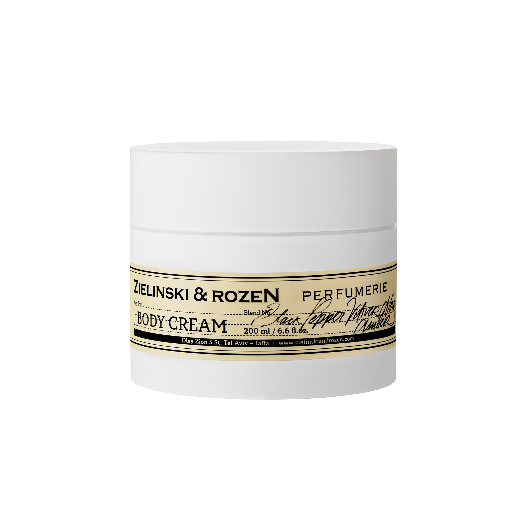 Body Cream Black Pepper, Vetiver, Neroli, Amber