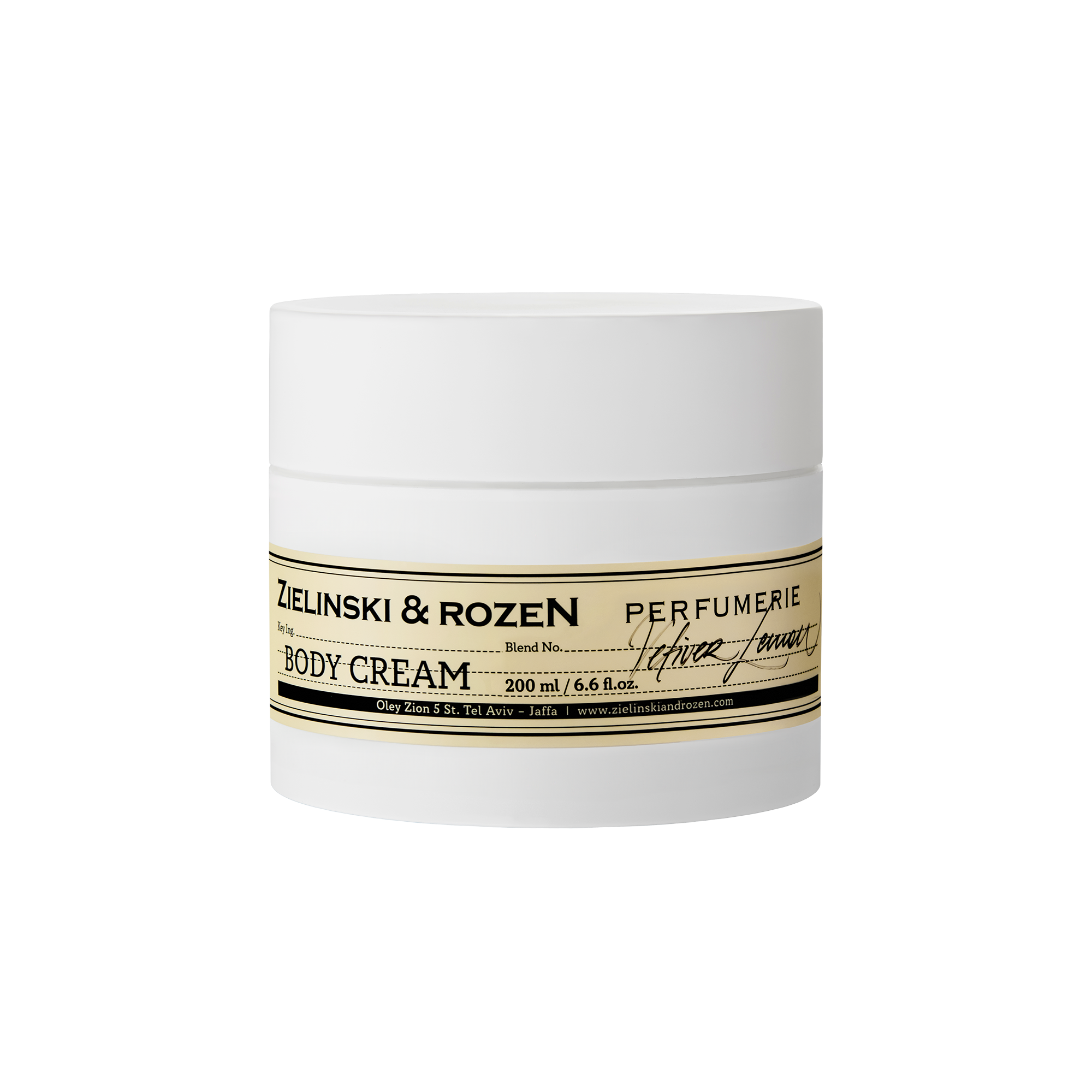 Body Cream Vetiver, Lemon