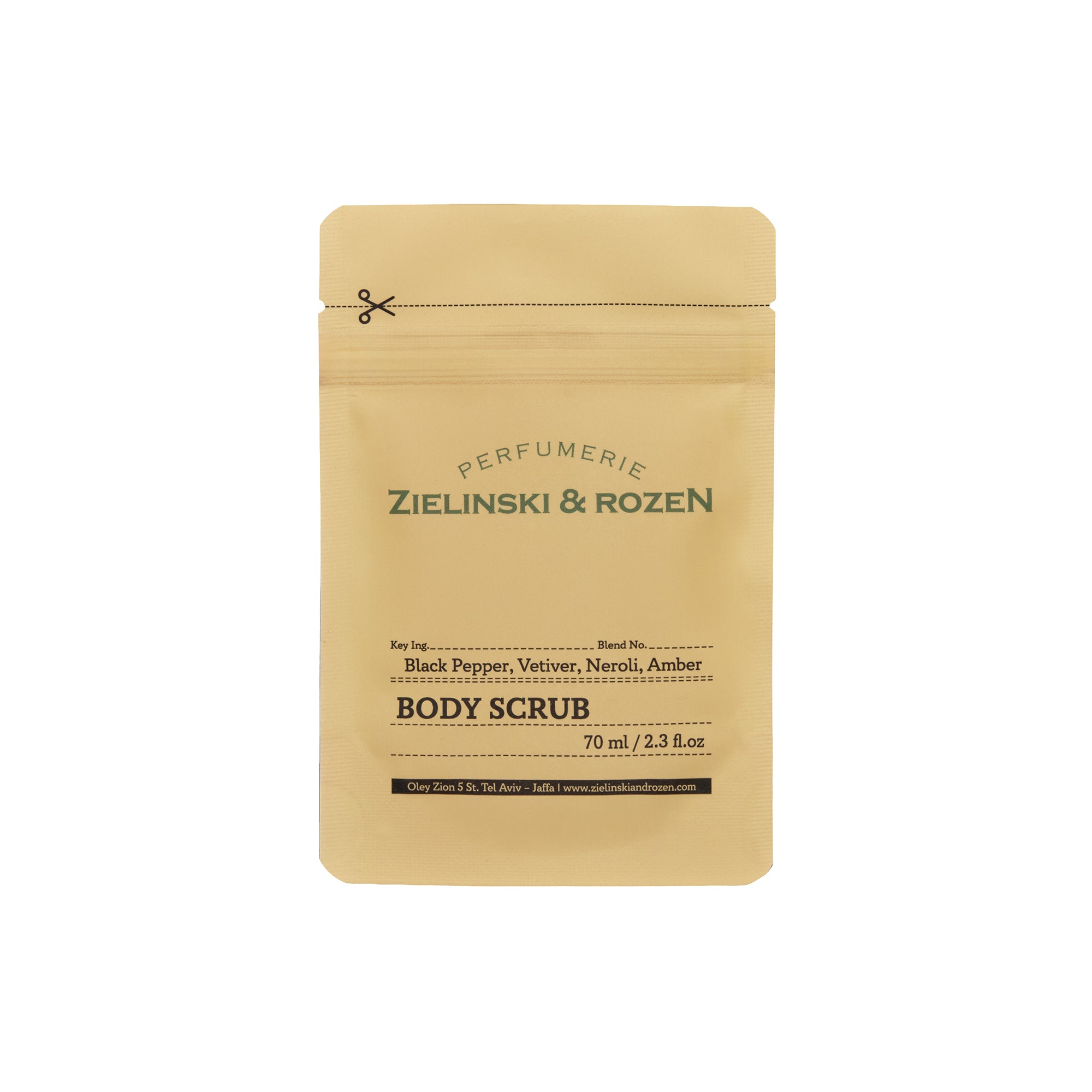 Body Scrub Black Pepper, Vetiver, Neroli, Amber