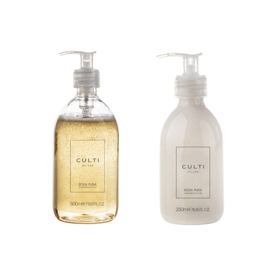 Culti Milano Rosa Pura Hand And Body Lotion + Soap Kit